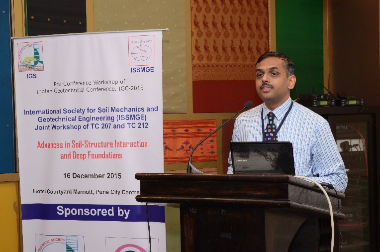 Opening remarks by the organizer of workshop and secretary of TC 207, Prof. Deepankar Choudhury