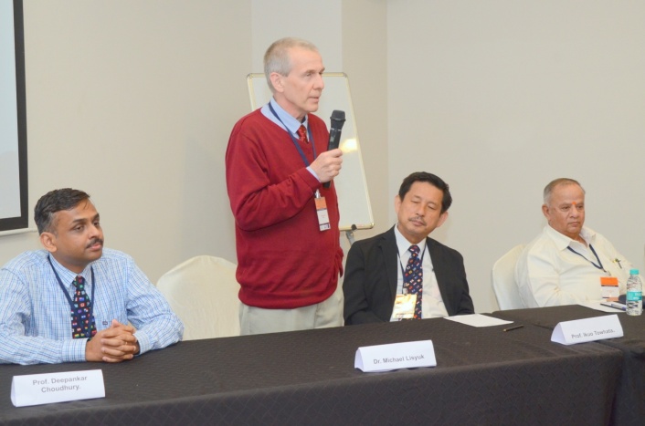 ISSMGE TC 207 Chair, Dr. Michael Lisyuk speaking in the Concluding session of the workshop