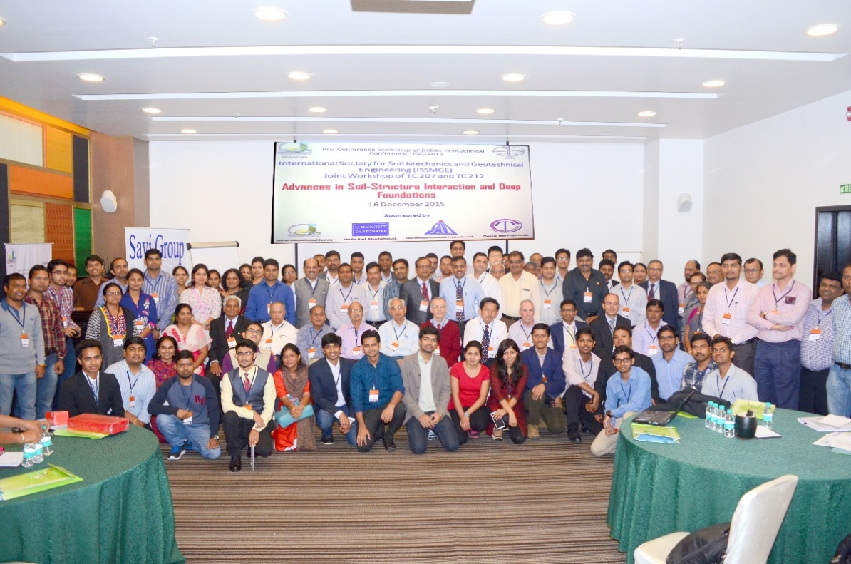 All participants of the ISSMGE TC207-TC212 workshop at Pune in Dec 2015